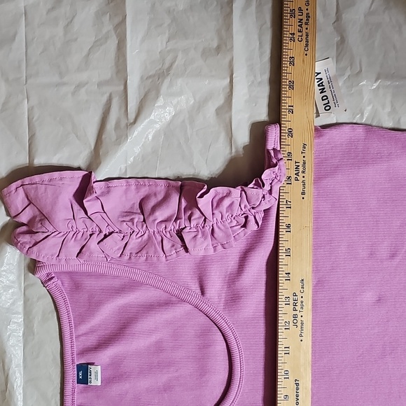 Old Navy Ruffled Mixed Fabric Tank Top Womens XXL New - Picture 10 of 12